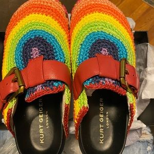 Kurt Geiger crocheted mules/slides size 10
